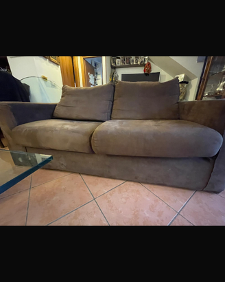 Divano letto 2 posti in alcantara