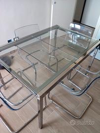 TAVOLO IKEA VETRO ALLUNGABILE +4 sedie