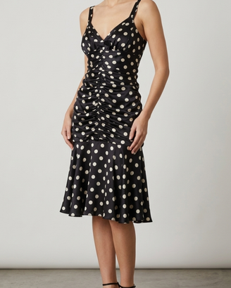 Abito a pois Betsey Johnson 100% seta taglia 10 US