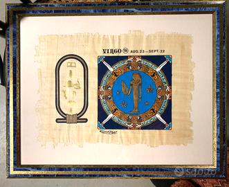 Quadro con Segno Zodiacale Vergine su VERO PAPIRO
