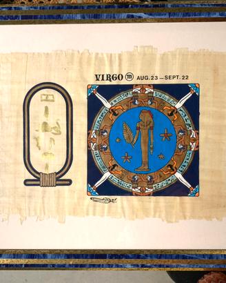 Quadro con Segno Zodiacale Vergine su VERO PAPIRO