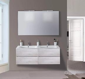 Mobile da bagno da 120 con doppia vasca integrata
