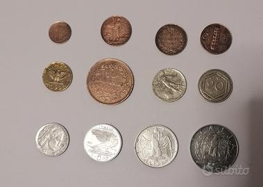 12 Monete Regno d'Italia 