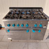 cucina industriale 6 fuochi