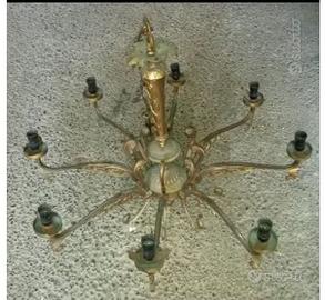 lampadario in ottone