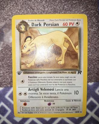 Pokemon DARK PERSIAN 1 Edizione Set TEAM ROCKET 42