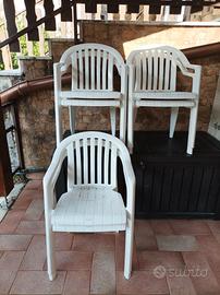 Sedie da giardino Crosfillex 100% in resina