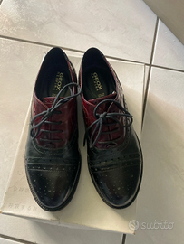 Stringate Geox donna bordeaux/nere tg. 37