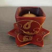 Portacandela  con piattino