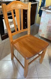 4 sedie in legno rovere Artigianali