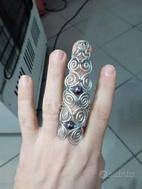 Anello Gotico Doppio Unito Con Catena in alluminio