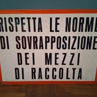 Cartello norme di sovrapposizione 