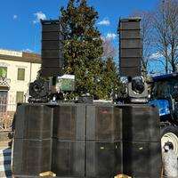 Impianto audio line array passivo