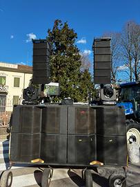 Impianto audio line array passivo