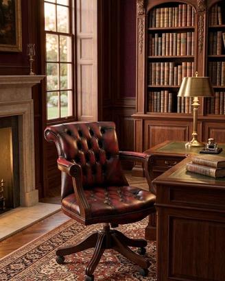Poltrona ufficio chesterfield originale inglese