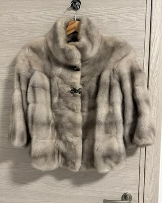 pelliccia di visone grigia Tg. 40 (S/M) Donna