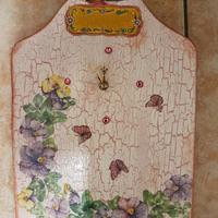 Orologio decoupage fatto a mano