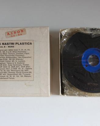 ALBOR 130-64 6 NASTRI PLASTICA mm. 8 NERO vintage