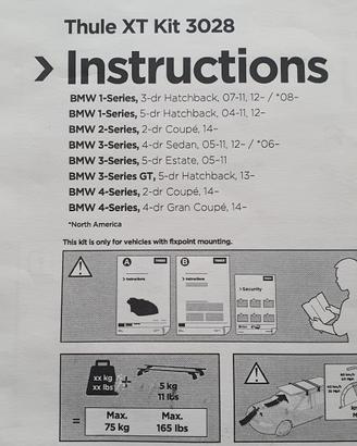 kit per barre thule per bmw