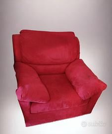 Poltrona Rossa in Tessuto – Super Comoda