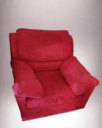 Poltrona Rossa in Tessuto – Super Comoda