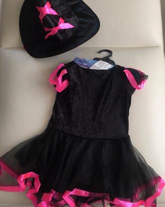 Vestito di carnevale streghetta con nastri