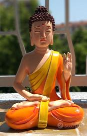 Buddha Shuni Mudra Resina Dipinta a Mano NEW