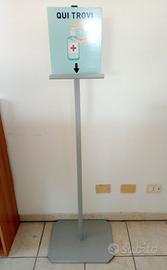 Piantana porta dispenser per gel igienizzante