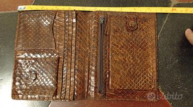 Portafoglio Vintage in Vera Pelle (serpente)