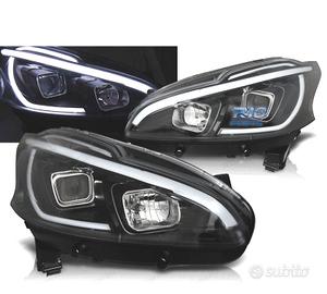 FARI PEUGEOT 208 12-15 TUBO LUCE LED NERI