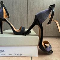 Sandali lurex tacco alto