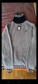 Maglione dolcevita kappa tg xxl grigio blu nuovo
