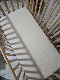 Lettino Mibb Legno Chiaro completo di Materasso 