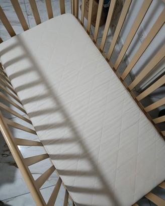 Lettino Mibb Legno Chiaro completo di Materasso 