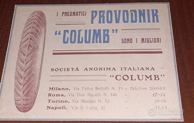 Pubblicità pneumatici Provodnik Columb (1915)