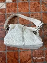 Borsa a spalla FURLA in pelle martellata bianca
