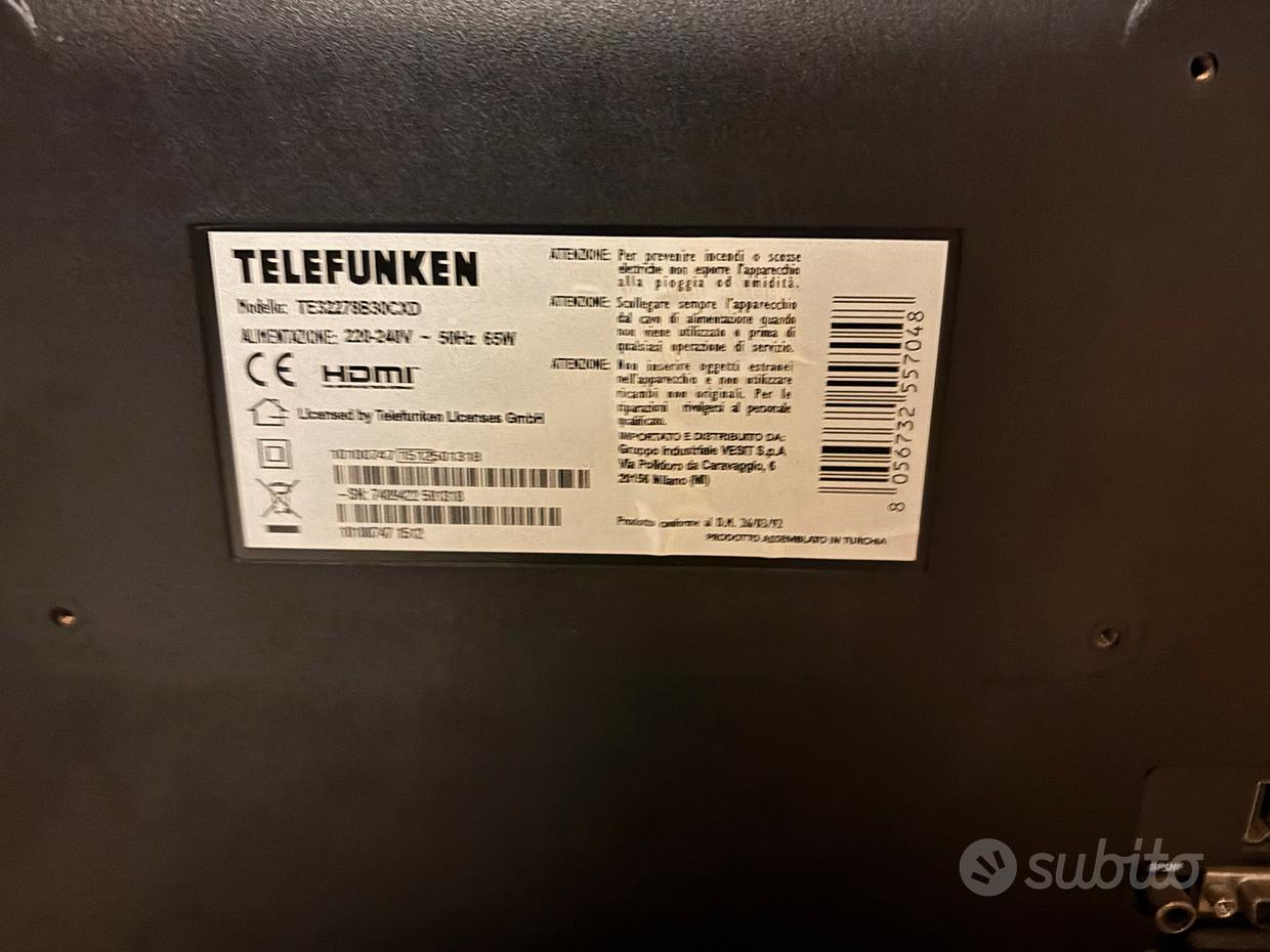 TELECOMANDO TV BIANCO Originale Per Telefunken XH32G111 EUR 48,10