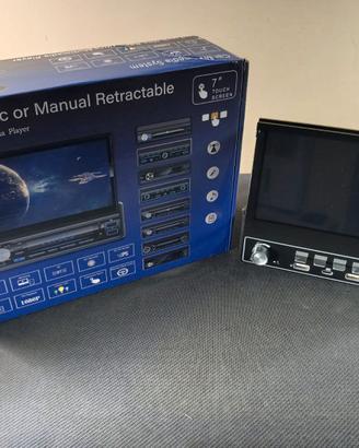 AUTORADIO 7" 1 DIN CON SCHERMO ESTRAIBILE WIRELESS