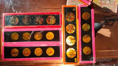 Lanterna magica lastre vetrini diapositive 