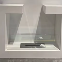 Caminetto a bioetanolo design in acciaio con vetro