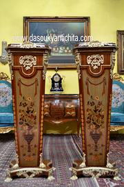 Coppia di colonne-piedistalli   stile Impero