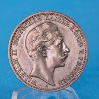 MONETA PRUSSIA IMPERO TEDESCO 3 MARCHI 1908