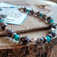 Bracciale Chakra unisex in Turchese e Ossidania