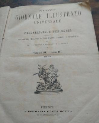 libro raccolta giornali illustrati  del 1870
