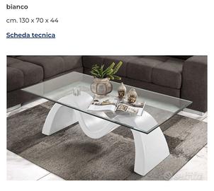 Tavolino salone bianco laccato