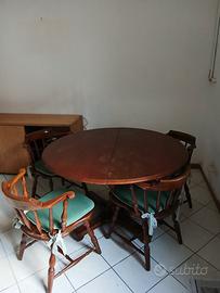 tavolo e  4 sedie legno