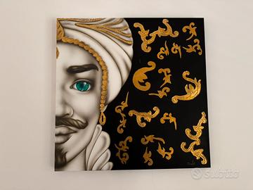 Quadro su tela raffigurante teste di Moro