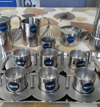 Servizio da caffè in acciao-inox VEMI nuovo