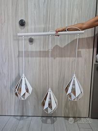 Lampada a Sospensione Tripla Stile Diamante
