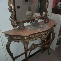 consolle barocca dorata 